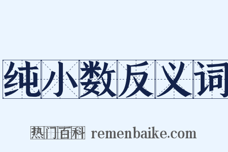 纯小数反义词是什么意思的图片